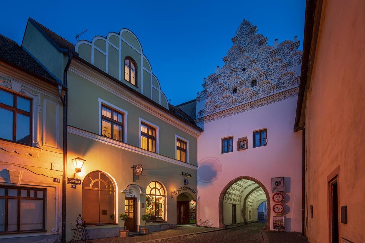 Hotel Bily Jednorozec Třeboň Esterno foto